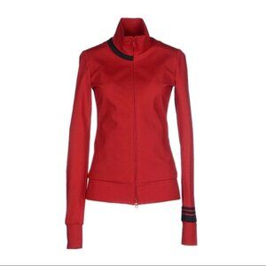 Y3 Y-3 Yohji Yamamoto adidas Zip Up Red Top Activewear with Black Stripe